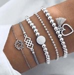 Bead Chain Bracelet Set Anklet