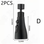 Universal Pressurized Faucet Sprayer Anti-splash 360 Degree Rotating Water Tap Three Stall Water Saving Faucet Nozzle Adapter