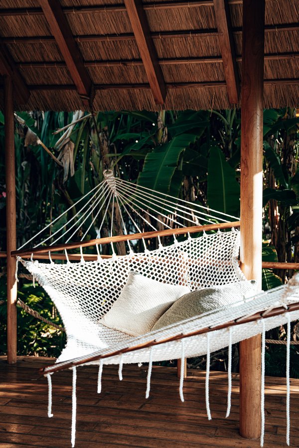 Outdoor Hammock with Wooden Frame